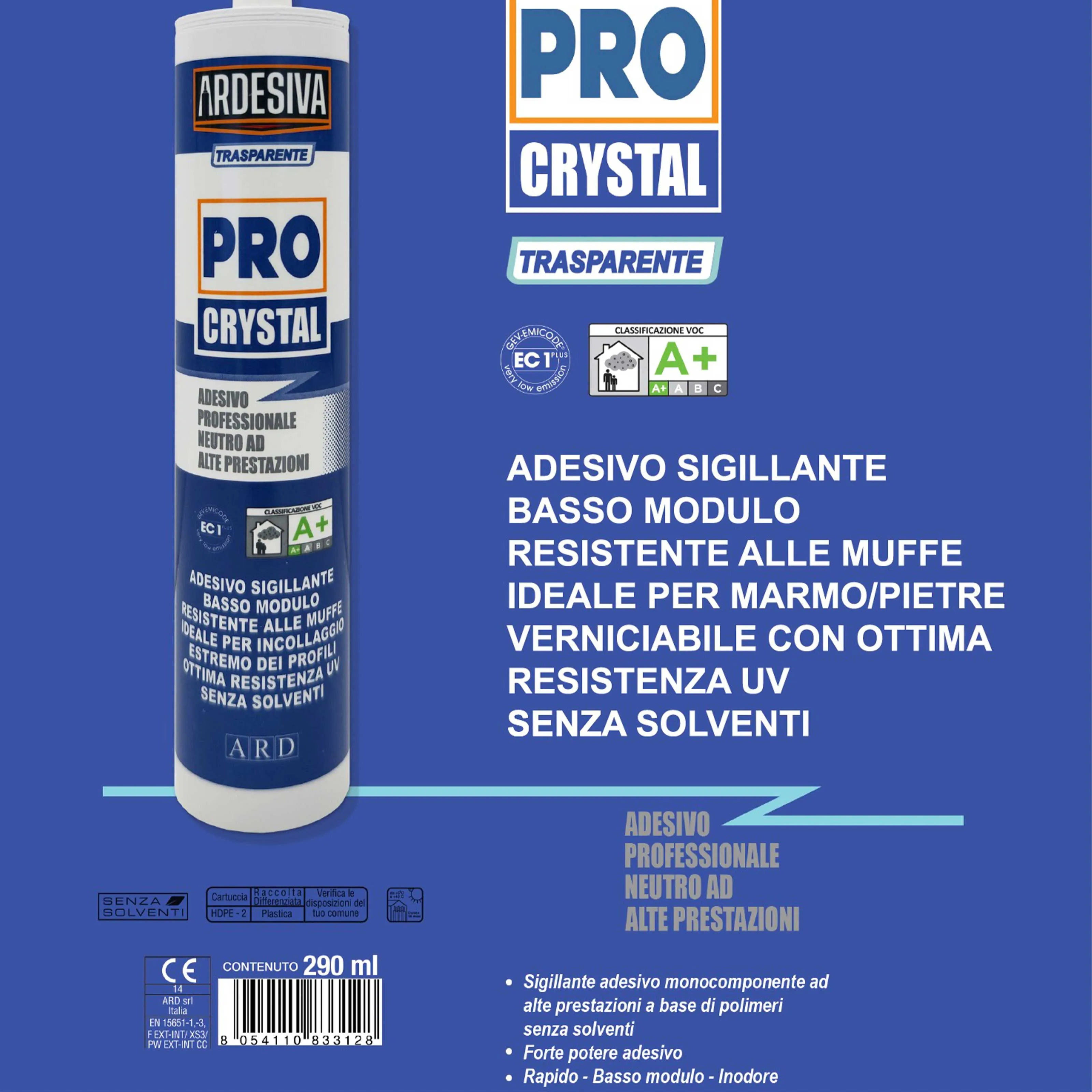 5 boccette di Colla 290ml ARDESIVA superpotente per BATTISCOPA e BOISERIE in Legno, MDF, Polimeri