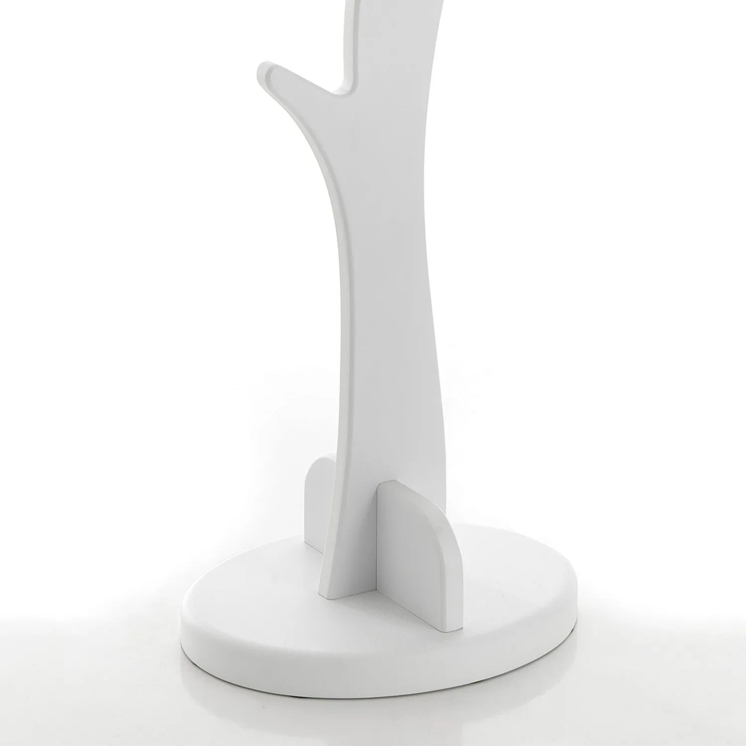 Appendiabiti a colonna moderno in legno colore bianco cm 30x3x165h