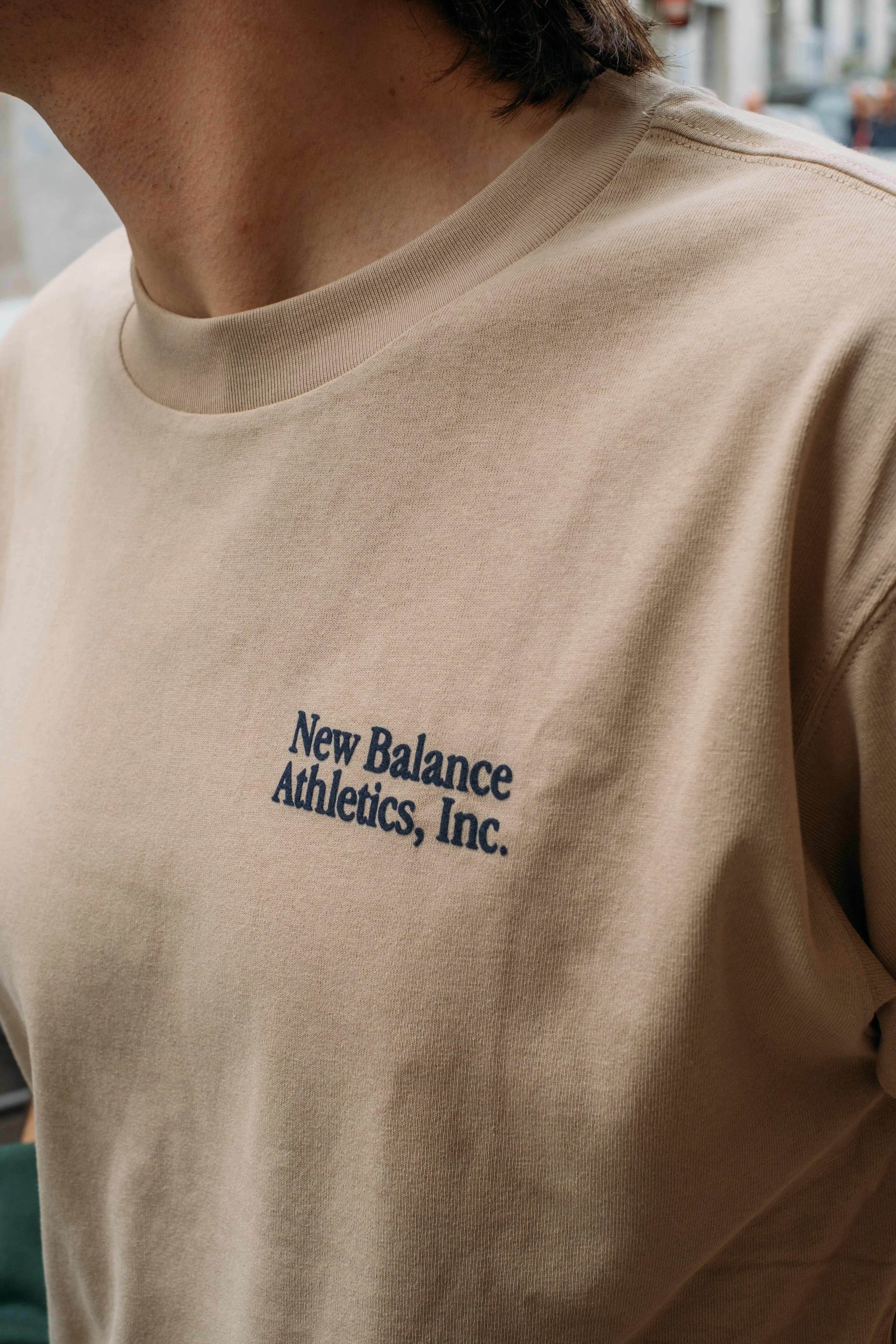 Athletics Flocked T-shirt Stoneware