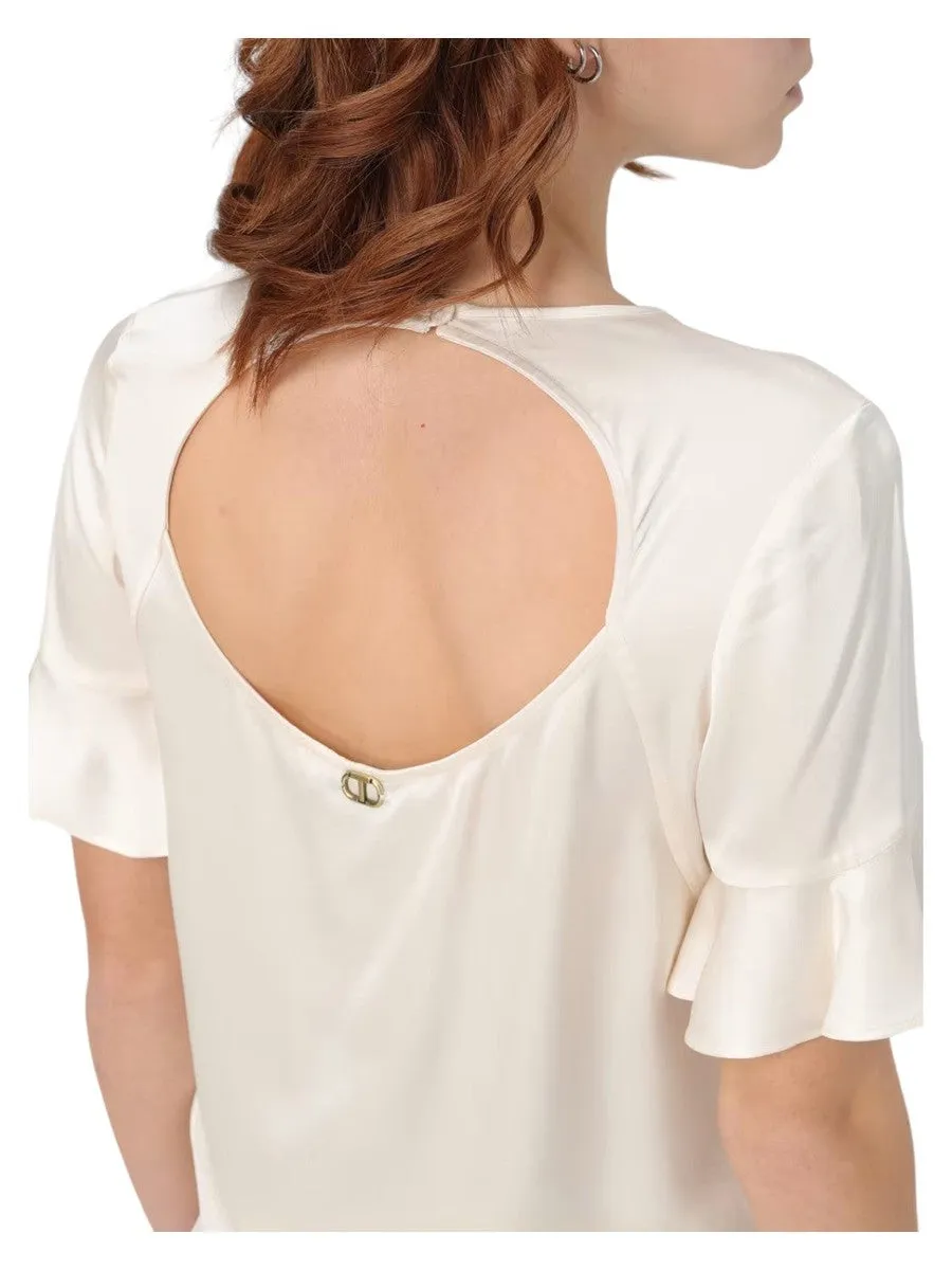 Blusa Donna in Viscosa con Cut Out