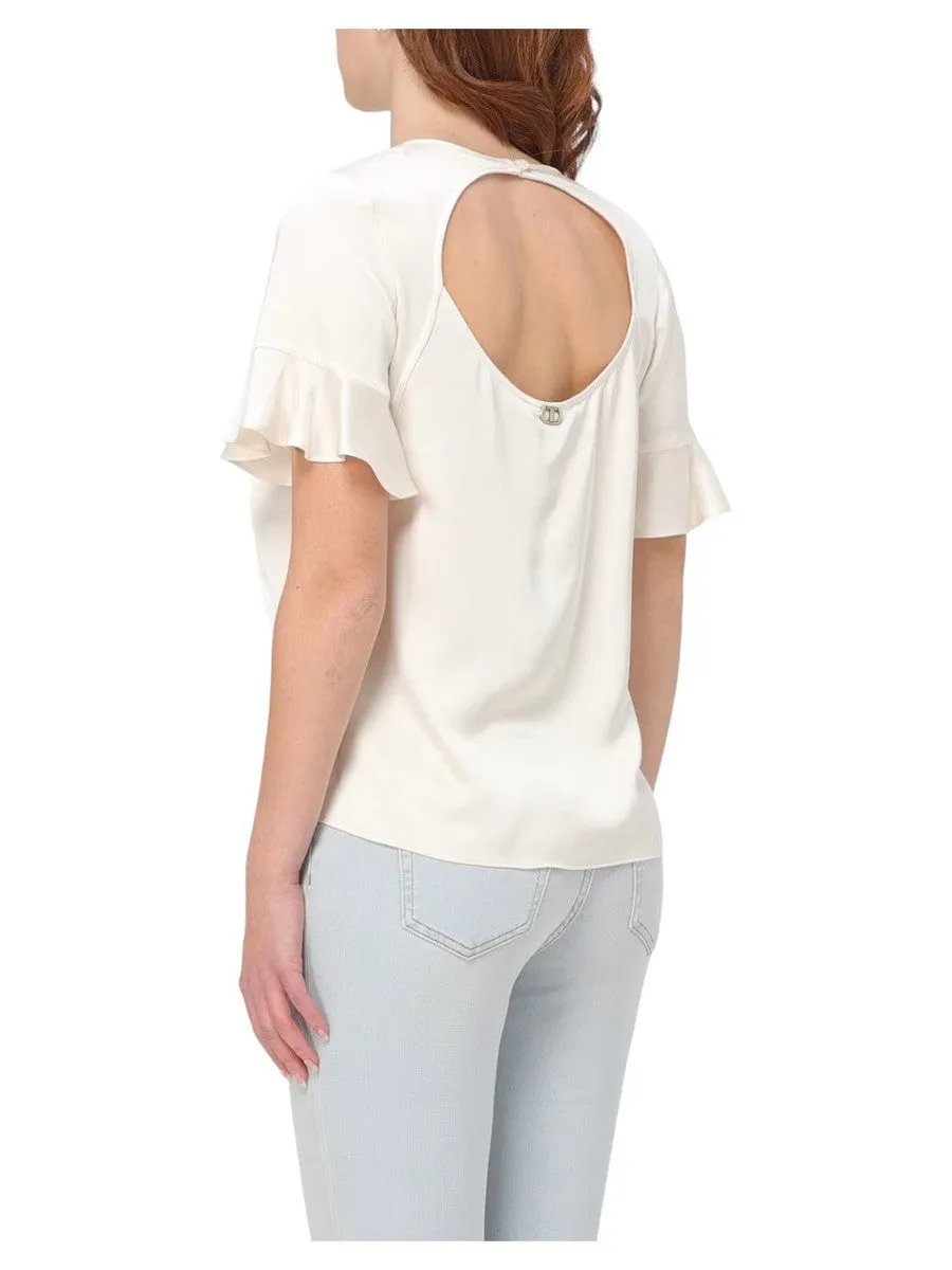 Blusa Donna in Viscosa con Cut Out