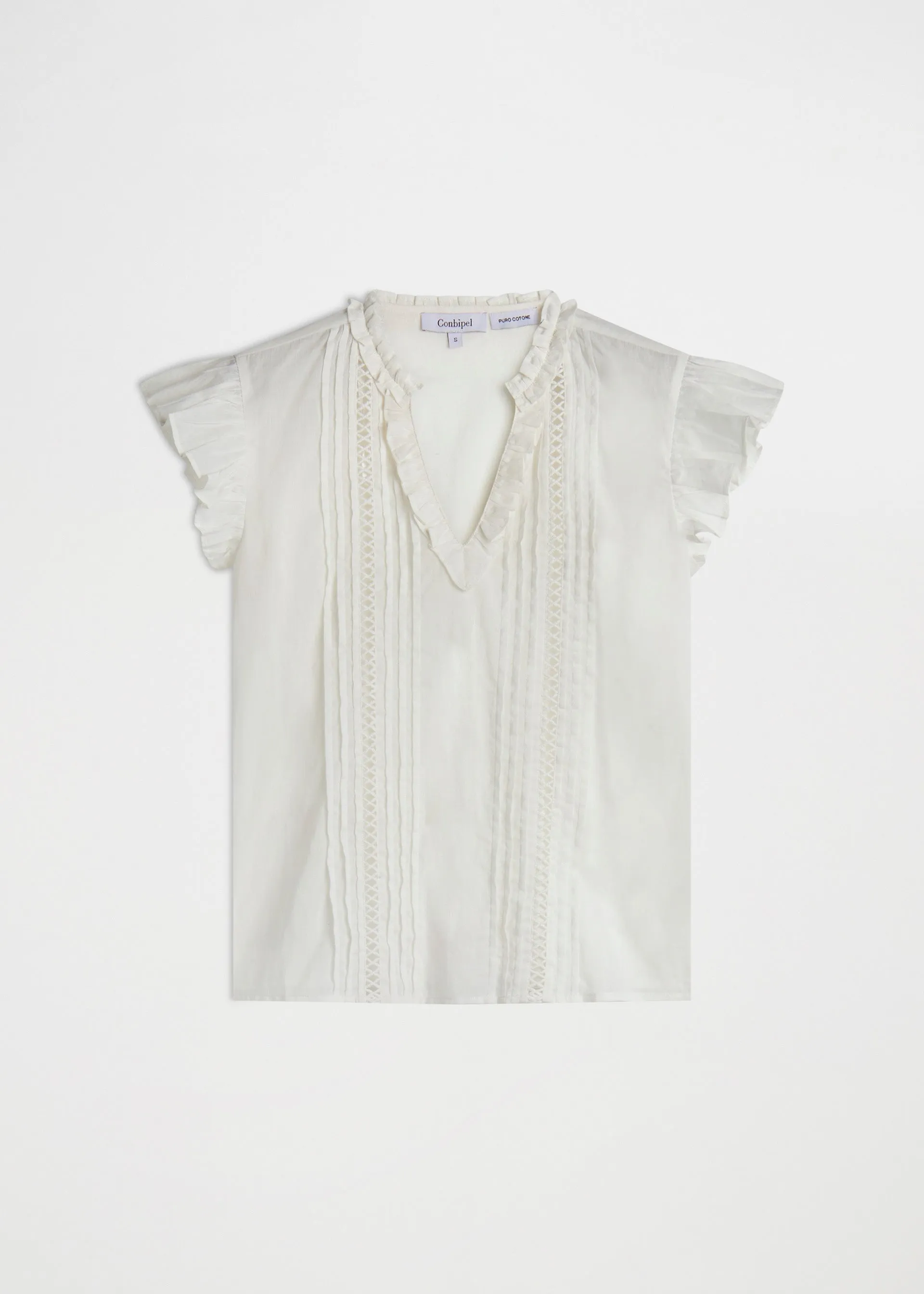 Blusa in voile di cotone