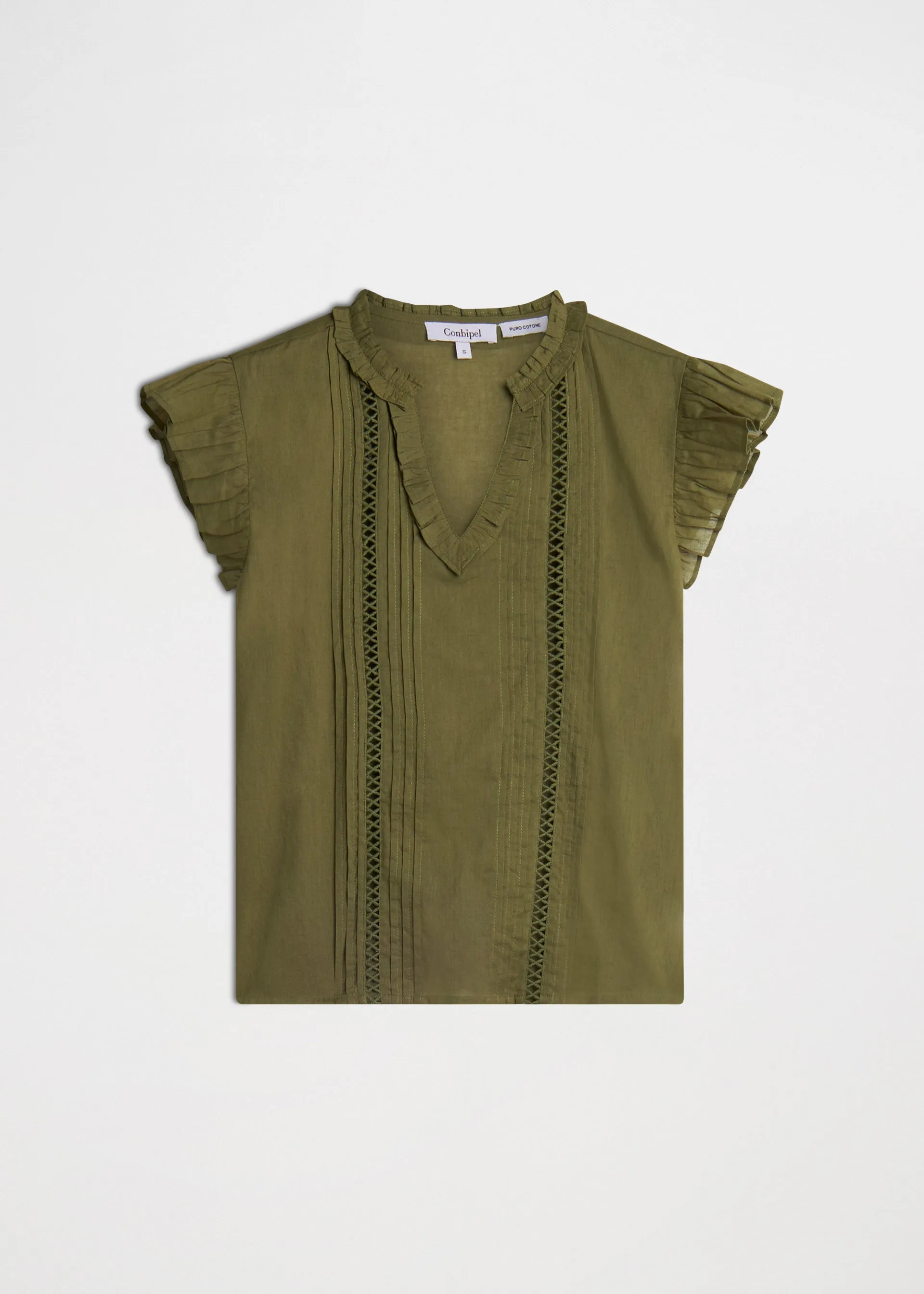 Blusa in voile di cotone