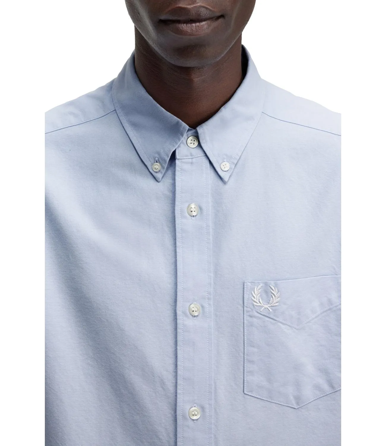 Camicia Fred Perry Oxford celeste light smoke