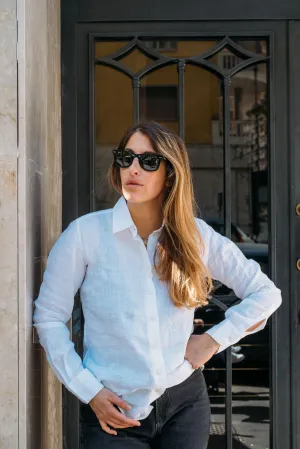 Camicia in Lino Bianco