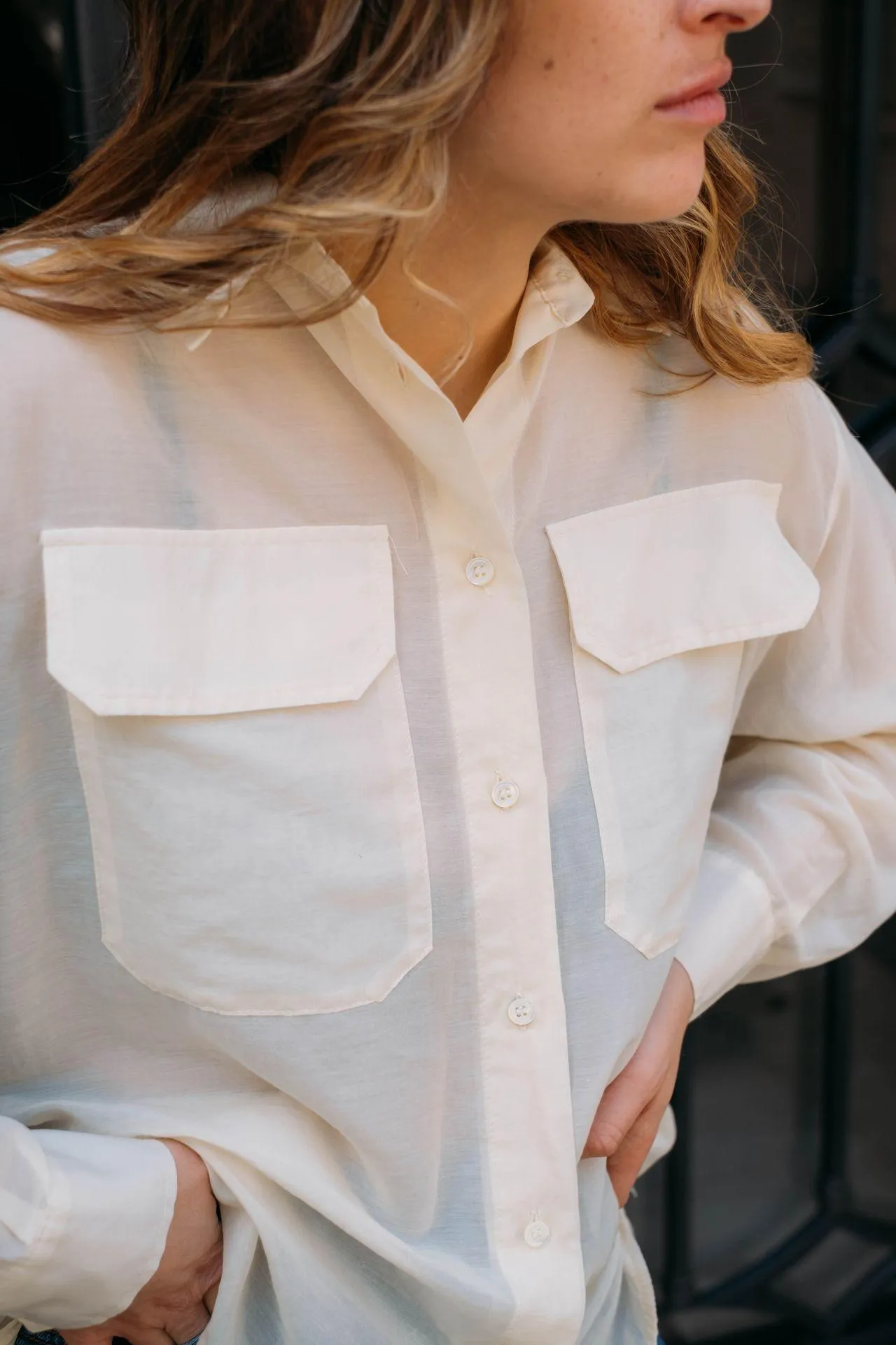 Camicia in Seta Cocco