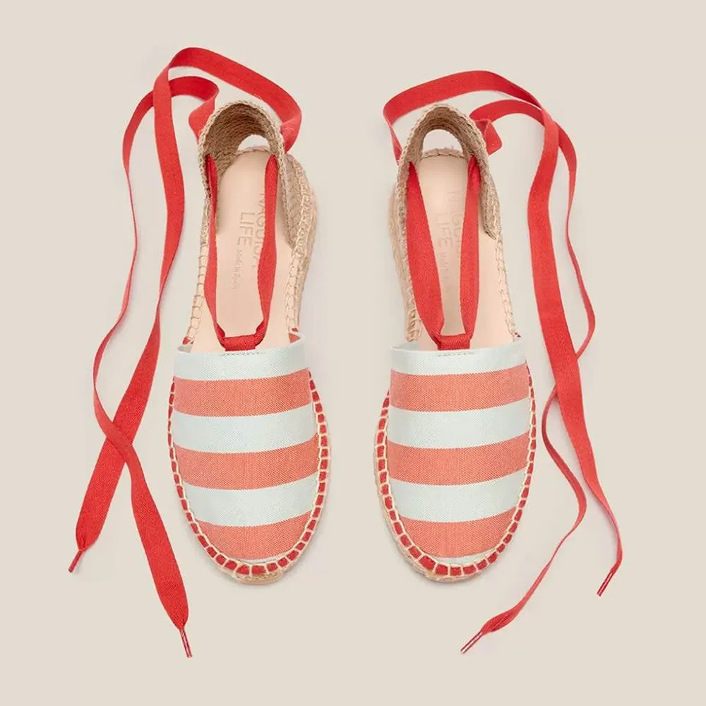 Espadrillas a righe rosse Berta