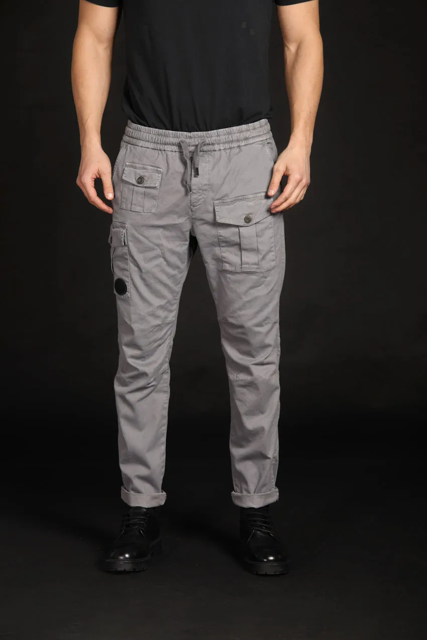 George Sack pantalone cargo uomo in gabardina stretch limited edition carrot fit ①