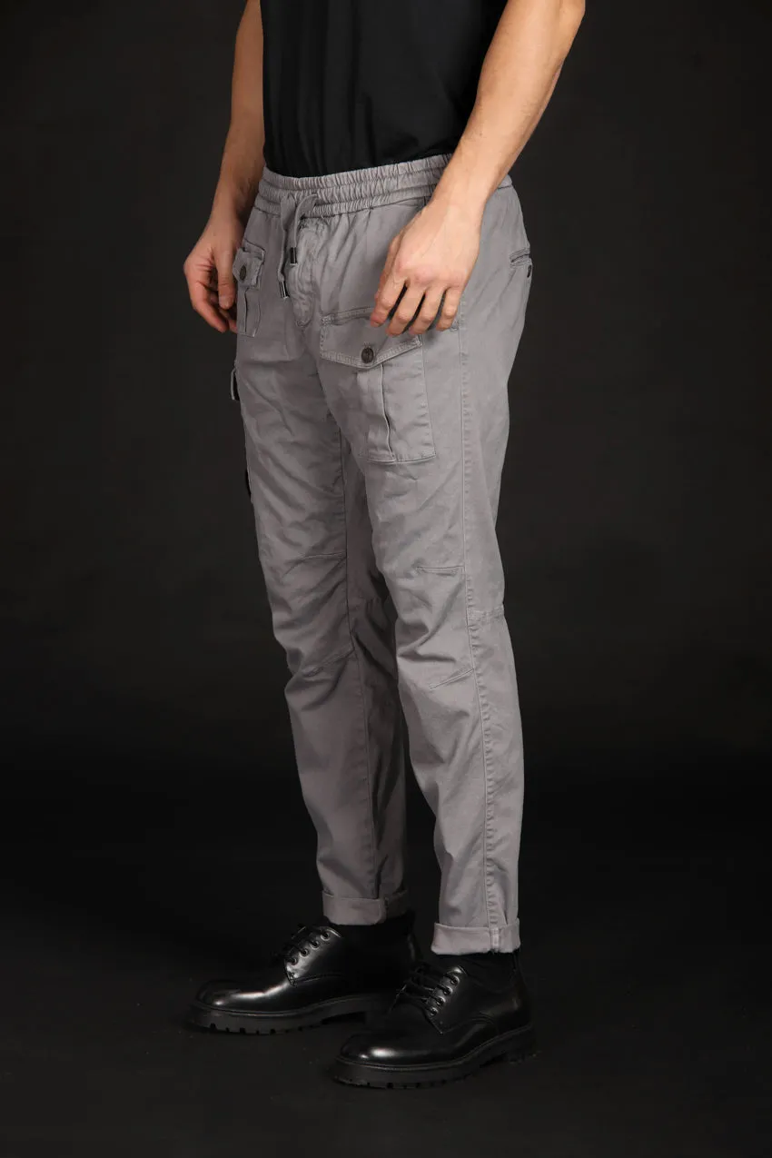 George Sack pantalone cargo uomo in gabardina stretch limited edition carrot fit ①