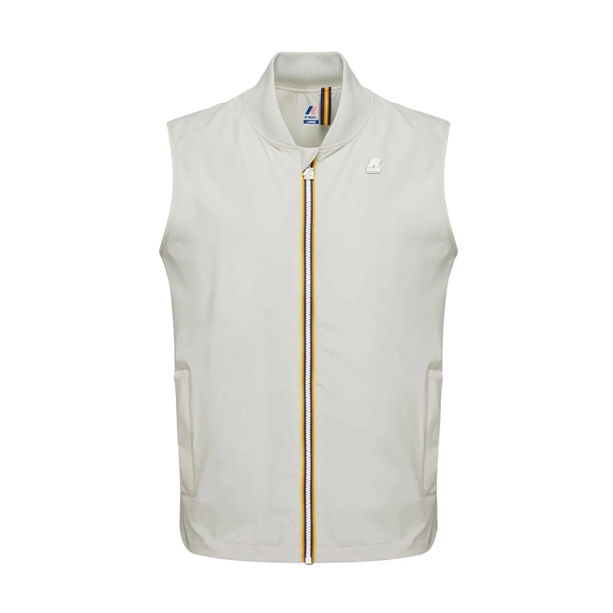 Gilet K-Way Vally Stretch Nylon Jersey Beige Chiaro