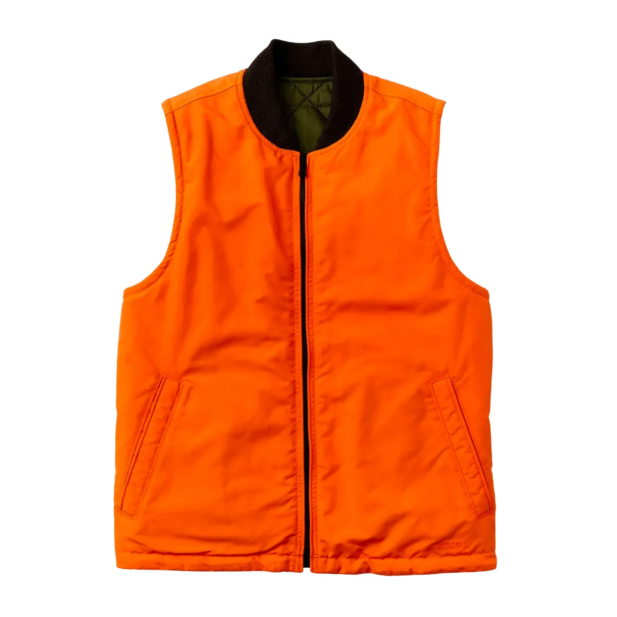 Gilet Uomo Filson Eagle Plains Vest Liner Verde / Arancione