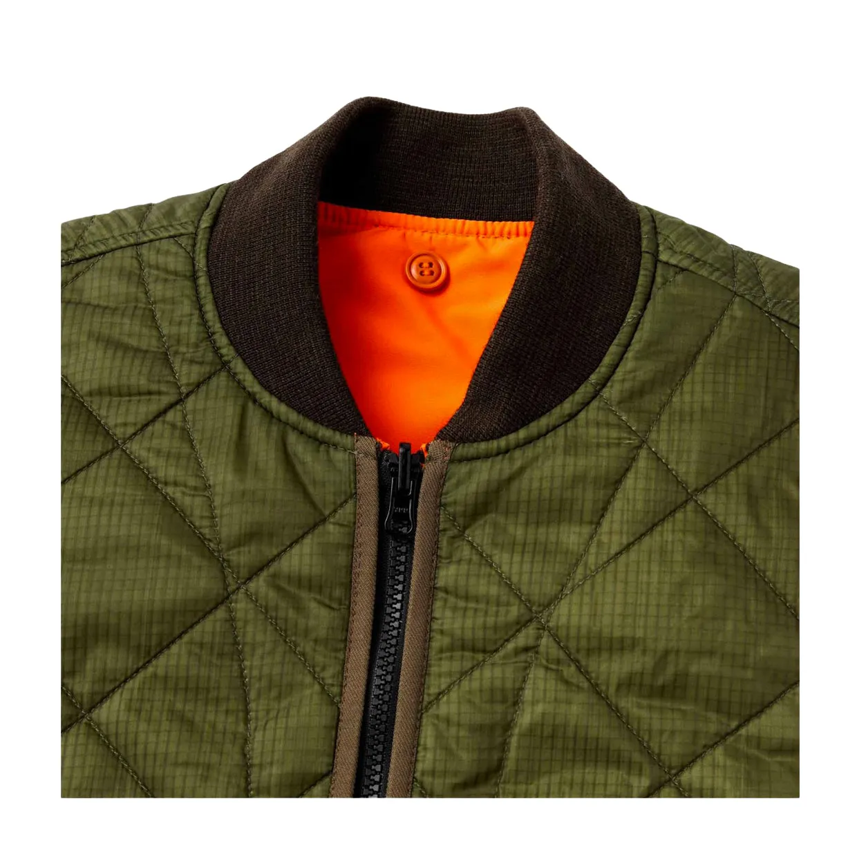 Gilet Uomo Filson Eagle Plains Vest Liner Verde / Arancione