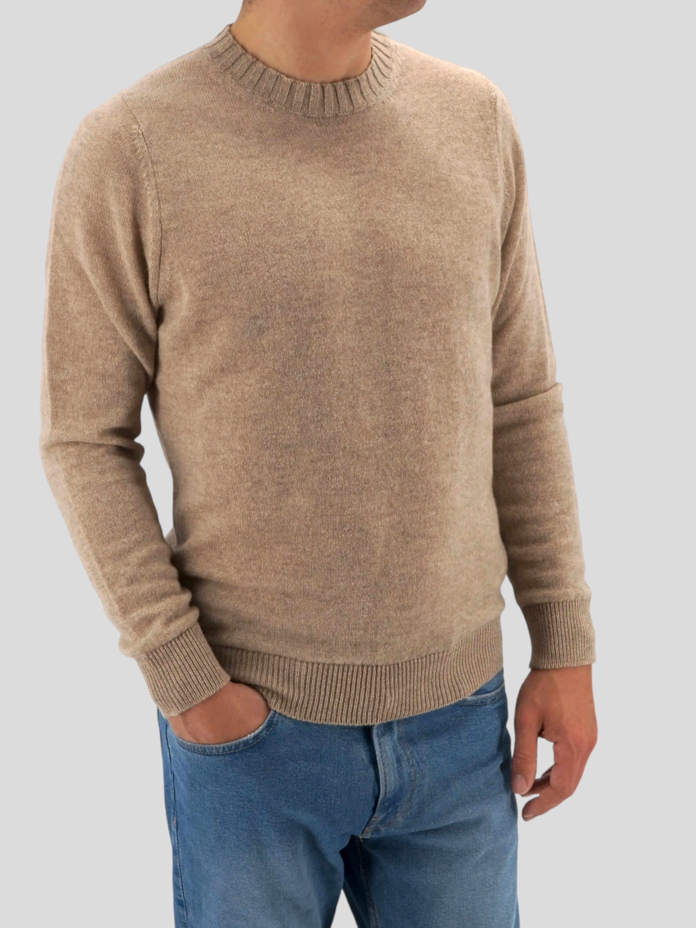 Girocollo Nuvola Arachide 100% Cashmere