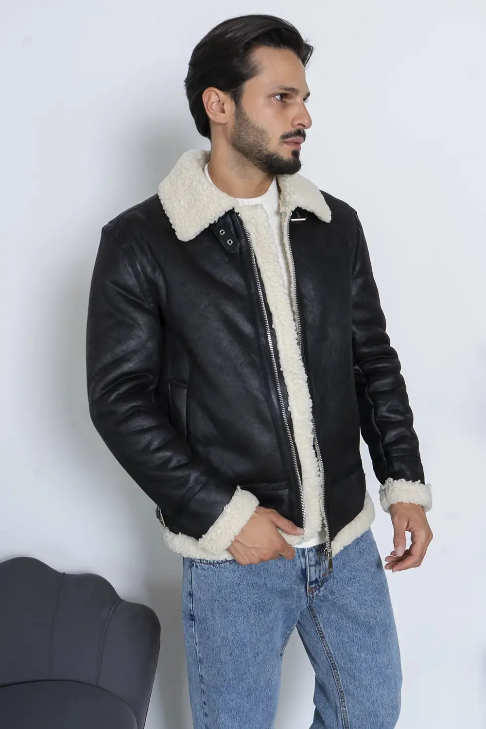 Giubbotto Shearling Pelliccia Sintetica Art. Gb179