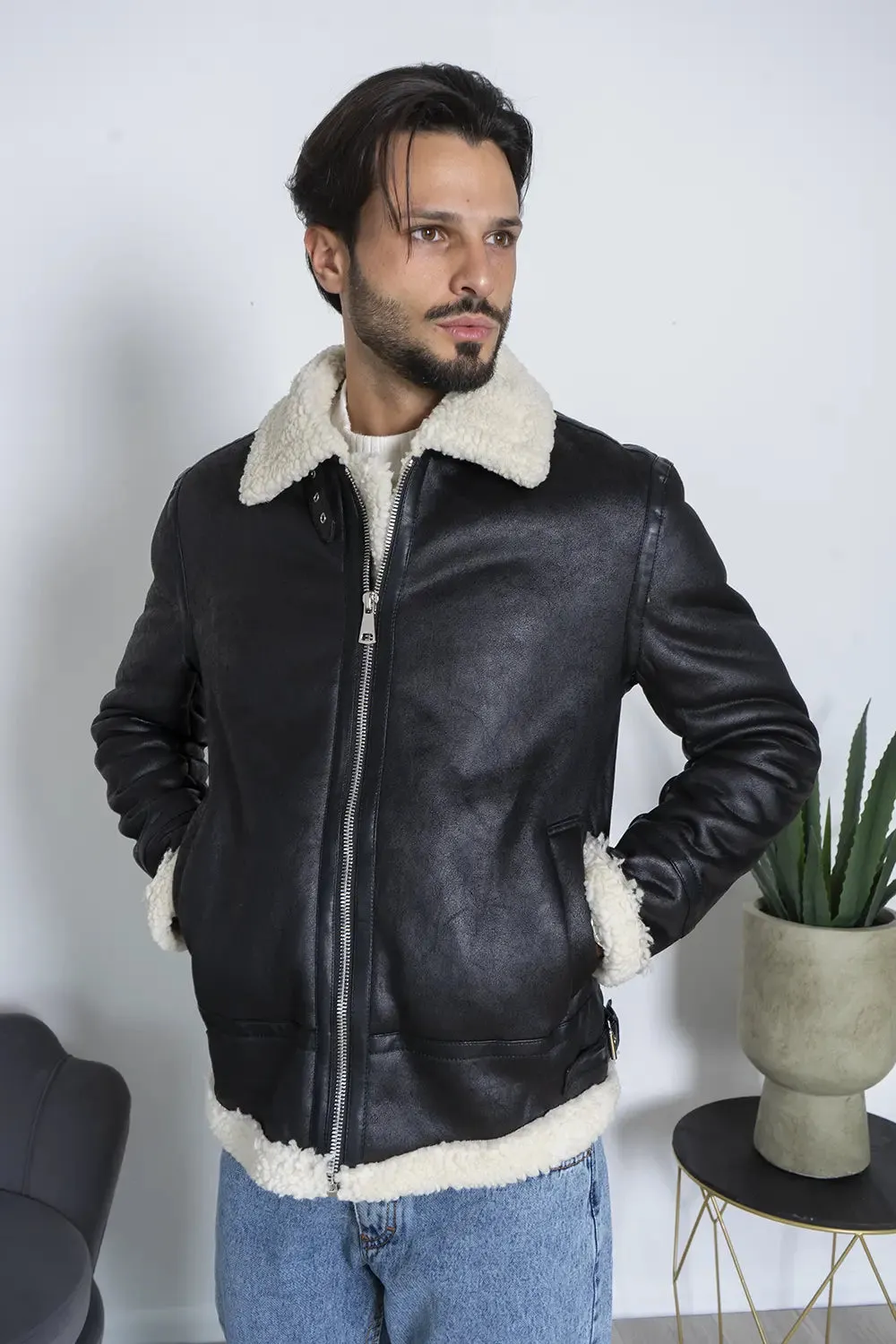 Giubbotto Shearling Pelliccia Sintetica Art. Gb179