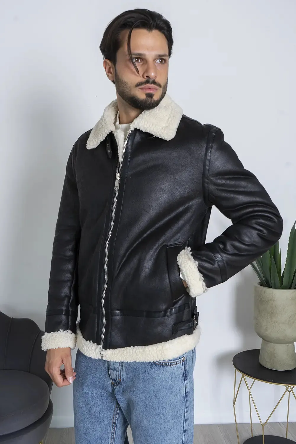 Giubbotto Shearling Pelliccia Sintetica Art. Gb179