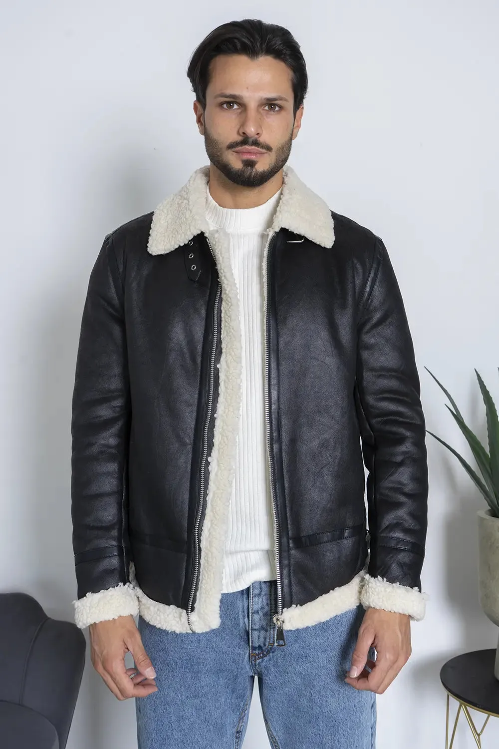 Giubbotto Shearling Pelliccia Sintetica Art. Gb179