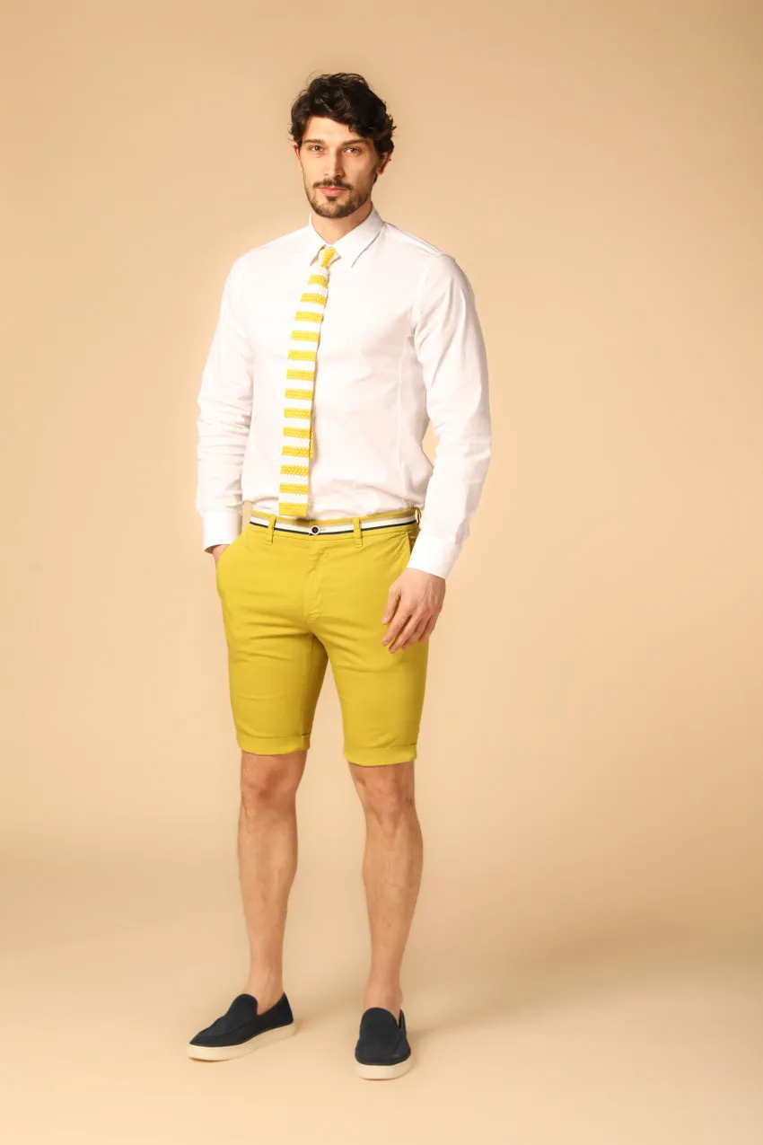 London Summer bermuda chino uomo in raso stretch regular fit