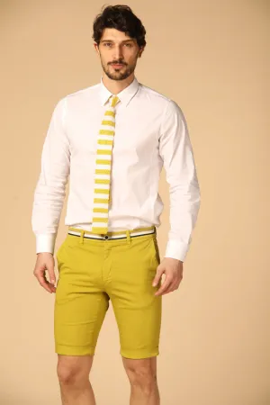 London Summer bermuda chino uomo in raso stretch regular fit