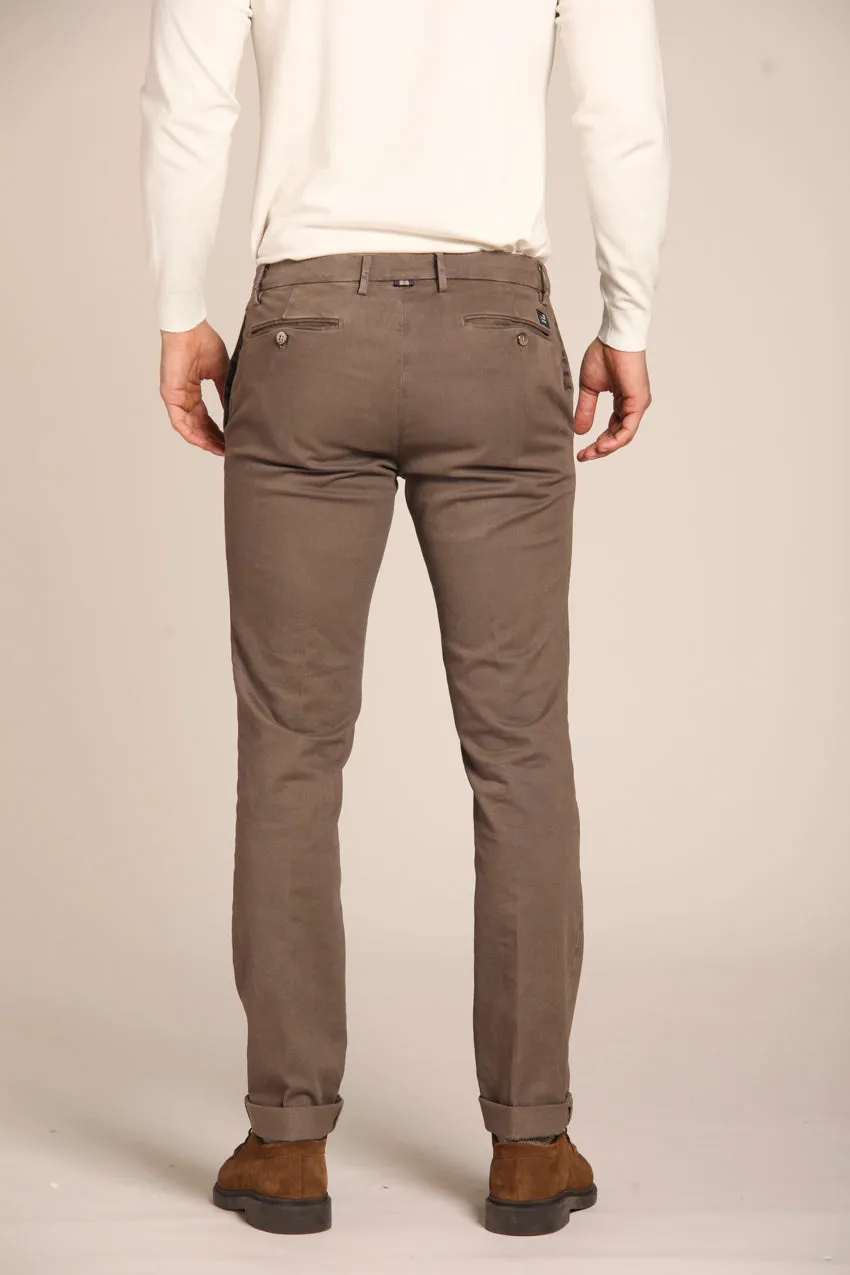 New York pantalone chino uomo in gabardina stretch regular fit ①.