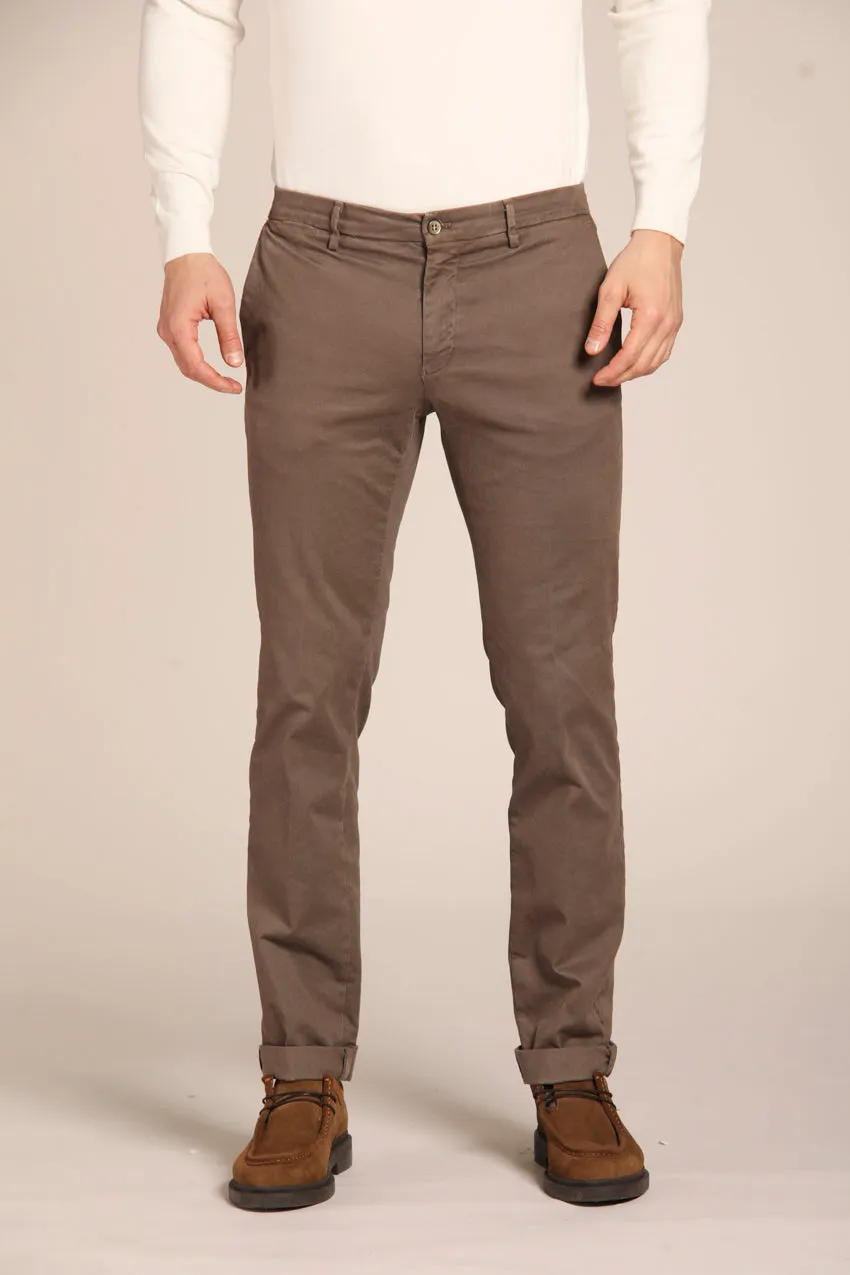 New York pantalone chino uomo in gabardina stretch regular fit ①.