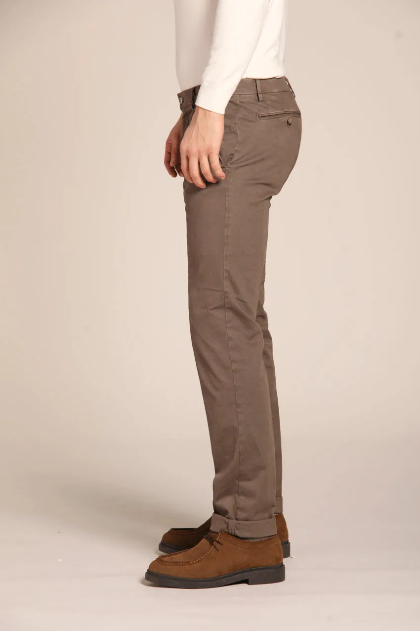 New York pantalone chino uomo in gabardina stretch regular fit ①.