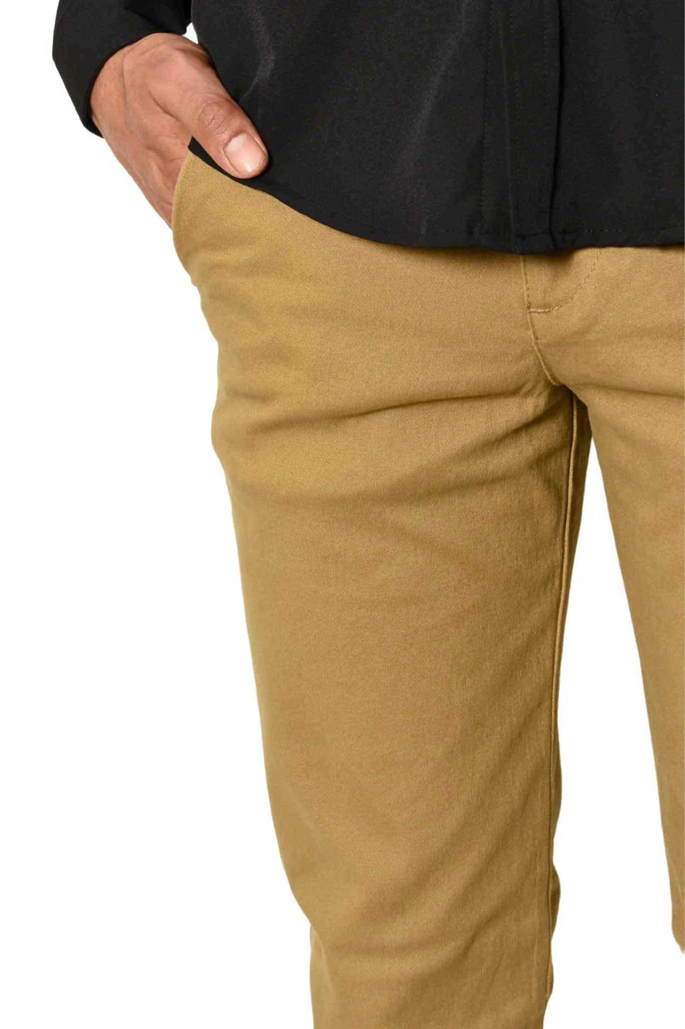 Pantalón Gabardina Corte Slim Café