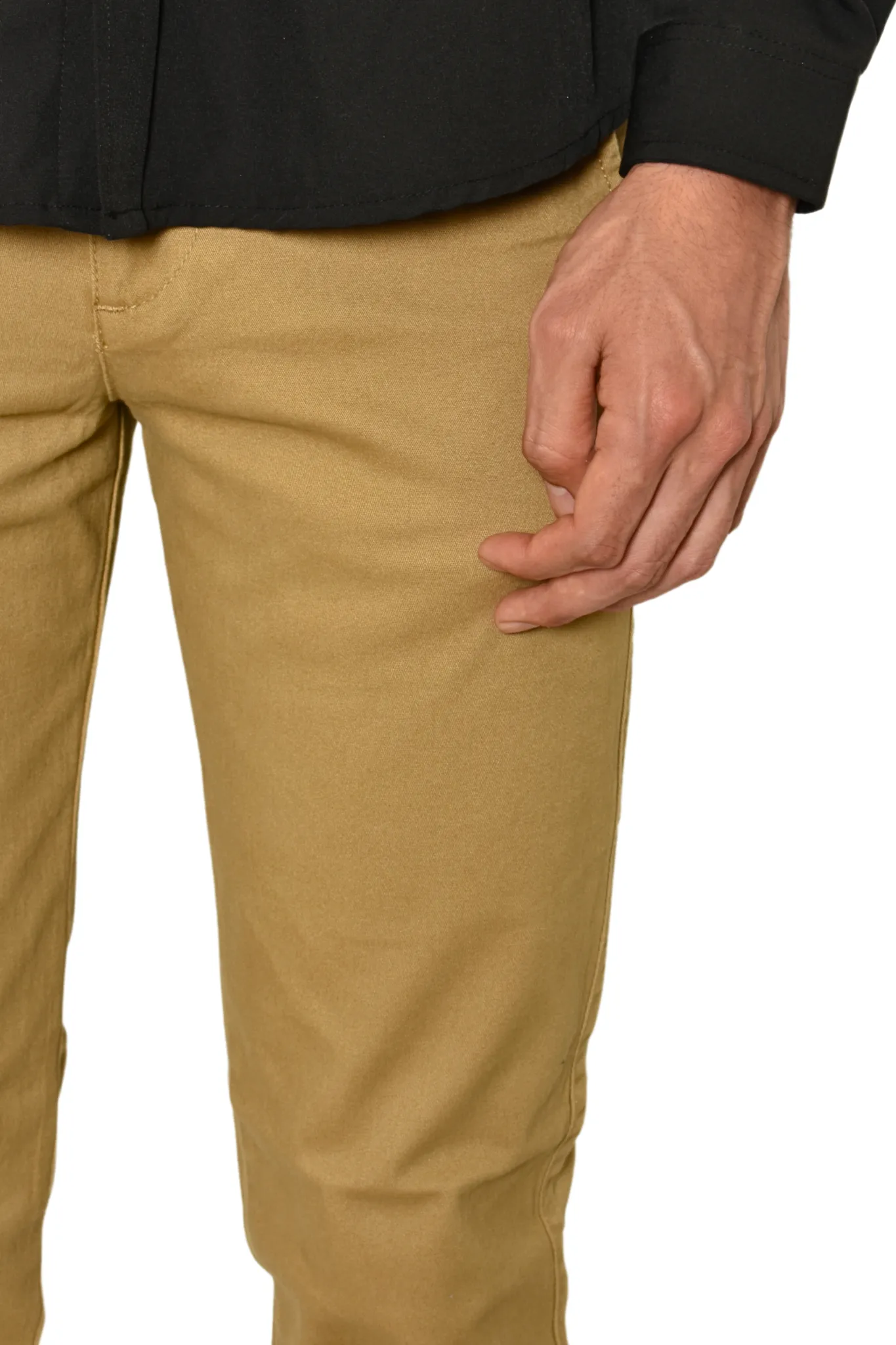 Pantalón Gabardina Corte Slim Café