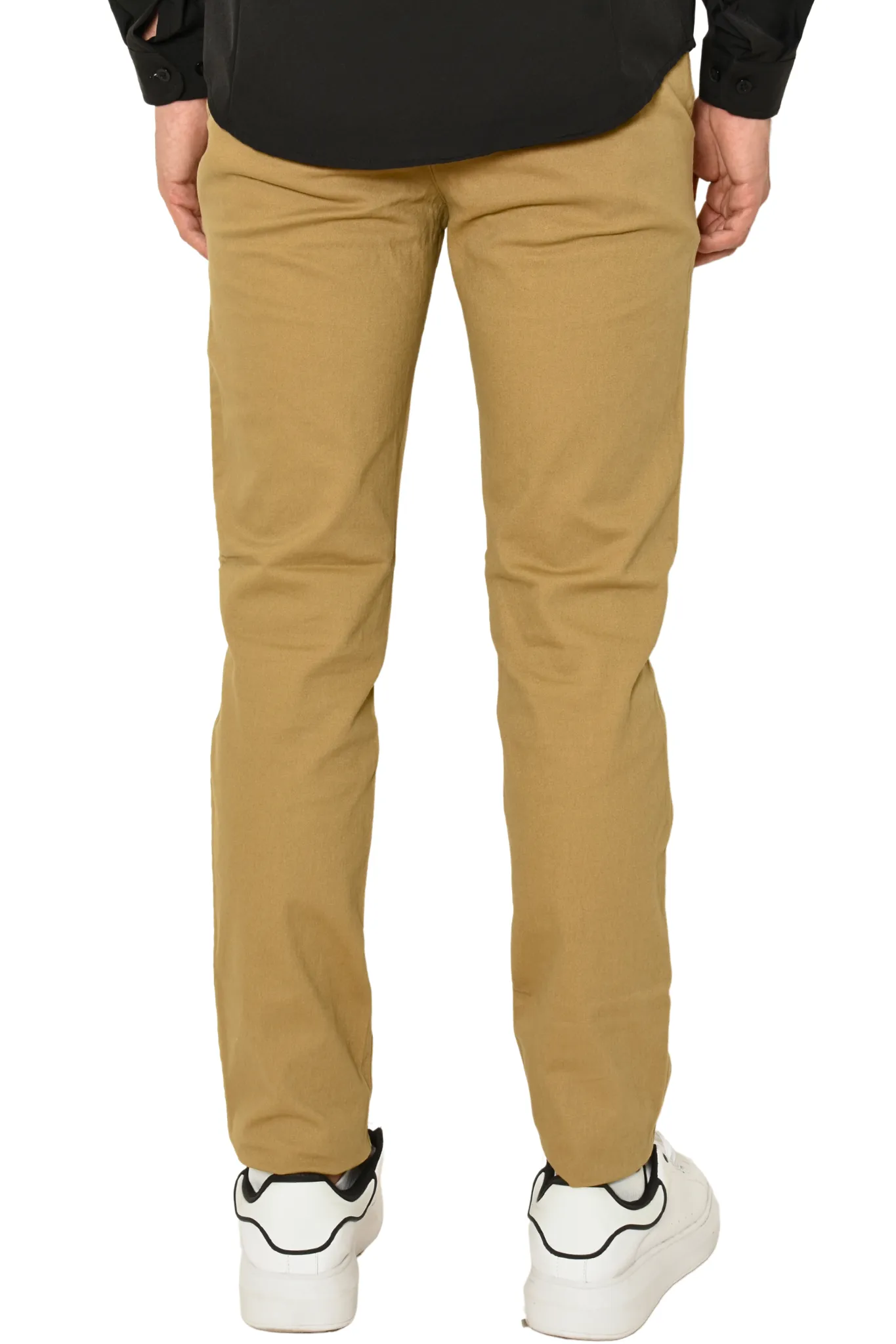 Pantalón Gabardina Corte Slim Café