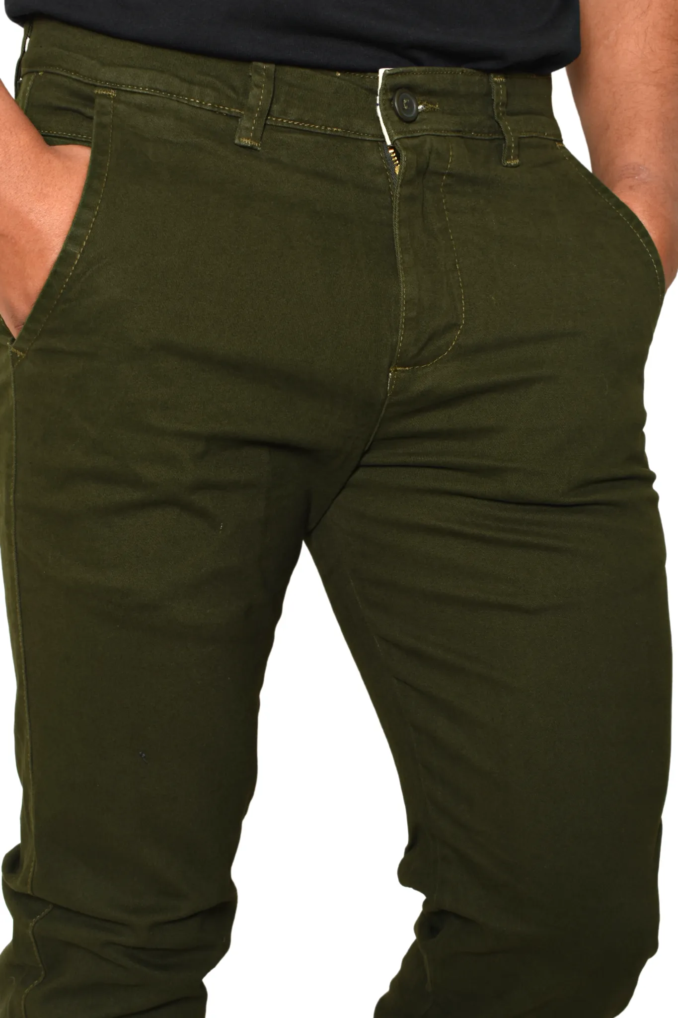 Pantalón Gabardina Corte Slim Verde