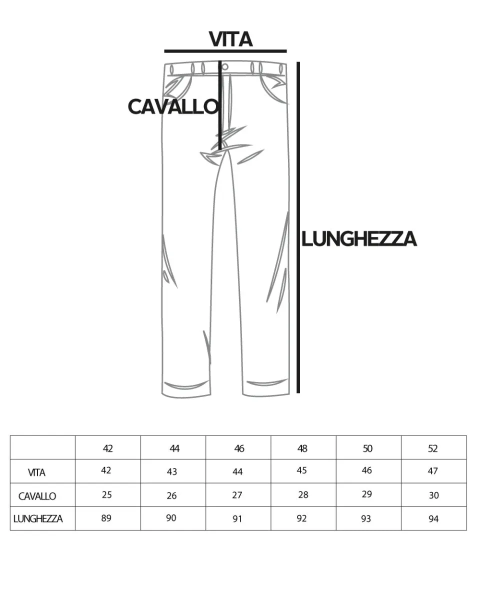 Pantaloni Uomo Lungo Tinta Unita Classico Elegante Tasca America Azzurro GIOSAL-P5864A