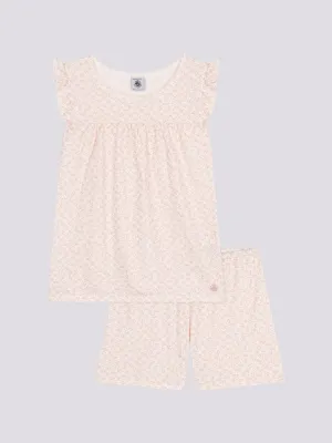 PIGIAMA SHORT ROSA  FANTASIA A FIORI<BR/>