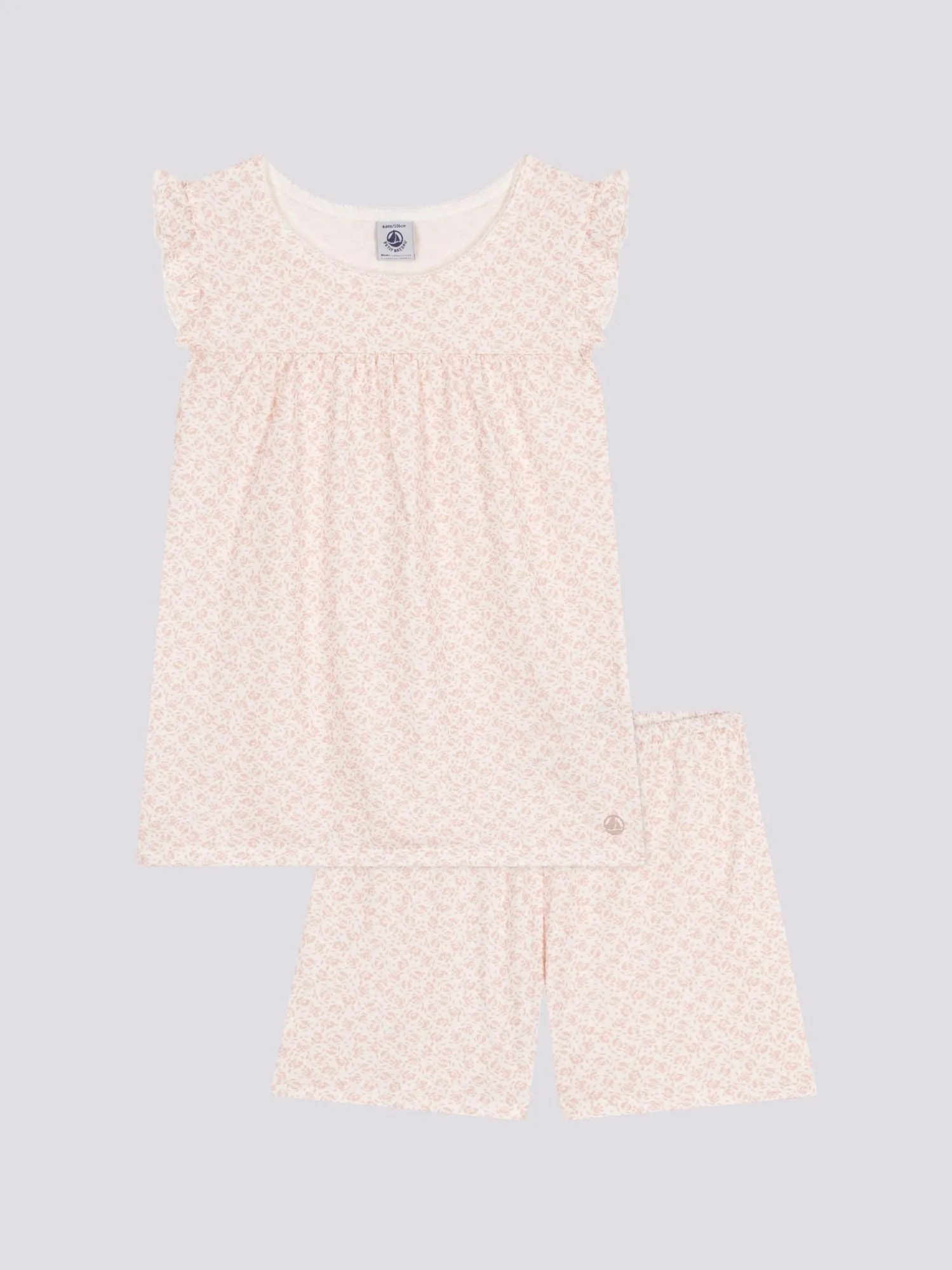 PIGIAMA SHORT ROSA  FANTASIA A FIORI<BR/>