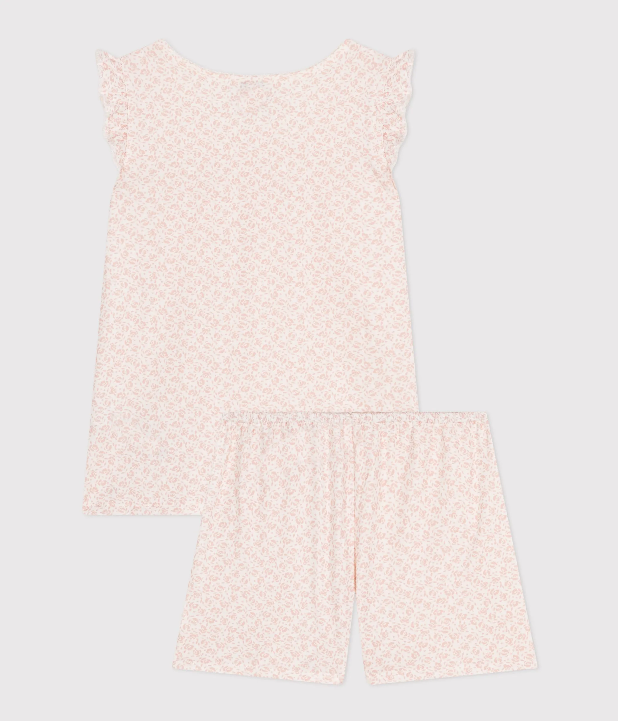 PIGIAMA SHORT ROSA  FANTASIA A FIORI<BR/>