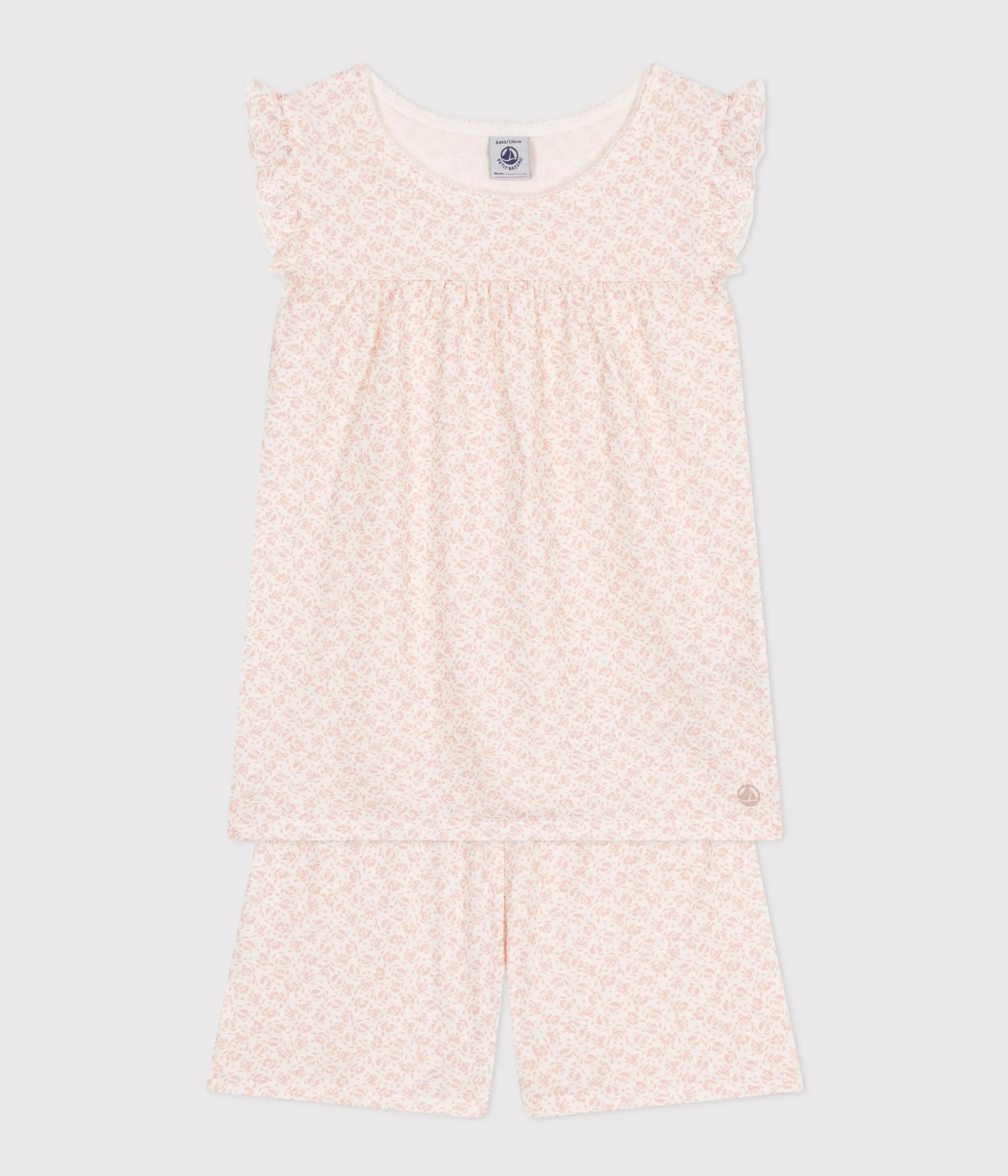 PIGIAMA SHORT ROSA  FANTASIA A FIORI<BR/>