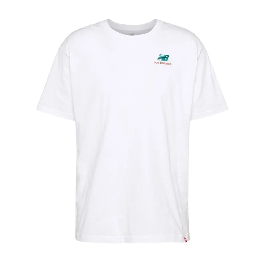 T-shirt New Balance NB Essential Embroidered Bianco